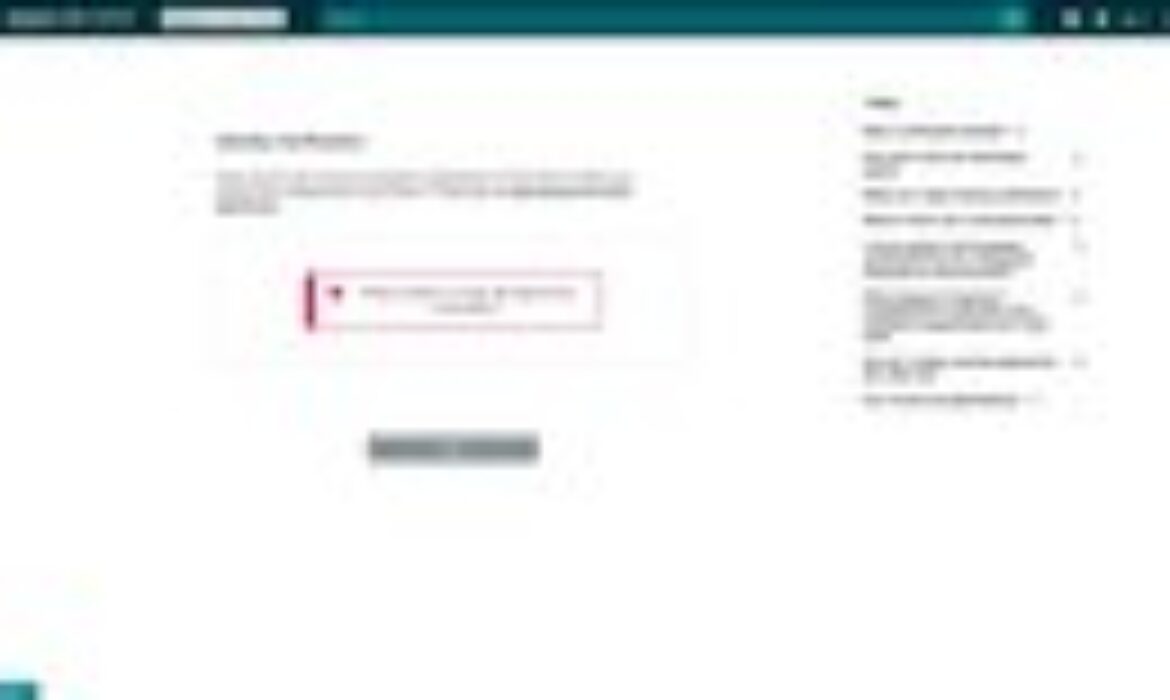 Error in scheduling an appointment for identity verification